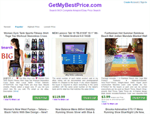 Tablet Screenshot of getmybestprice.com